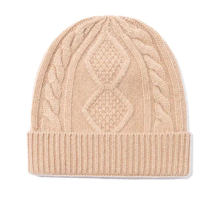 Diamond Twist Wool Hat for Women