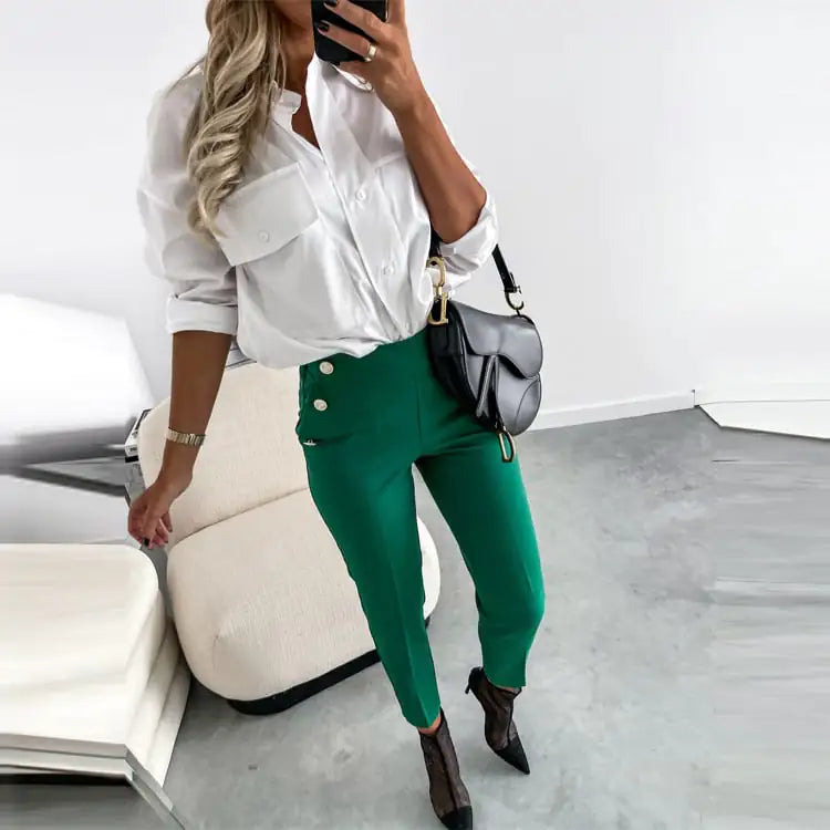 Women's Slim Fit Casual Spring Pants Suit