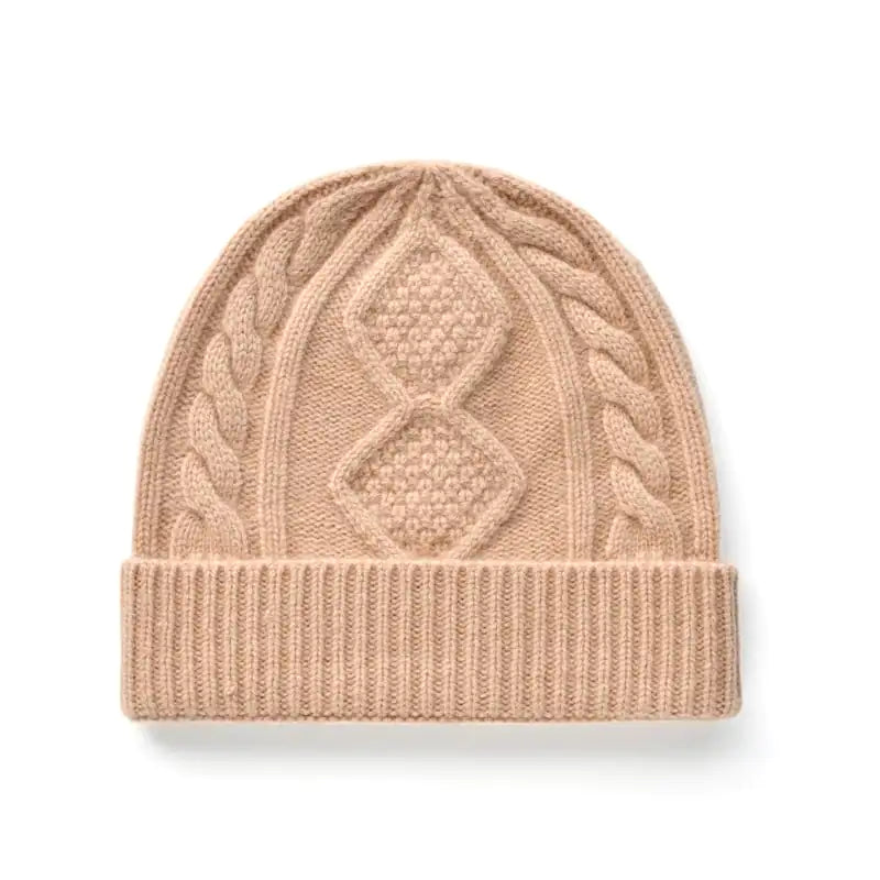 Diamond Twist Wool Hat for Women